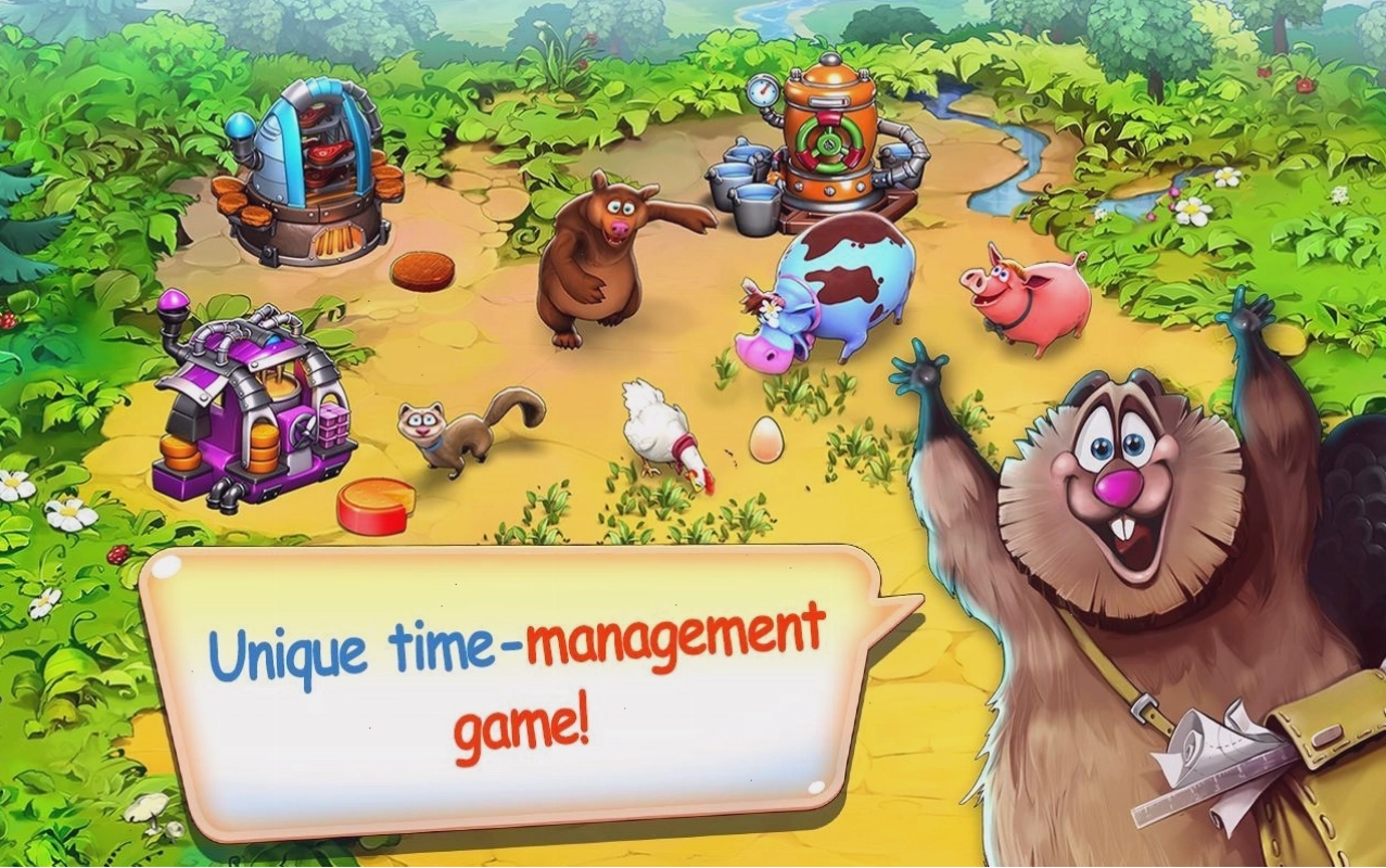 Giao diện game Farm Frenzy với các hoạt động nông trại