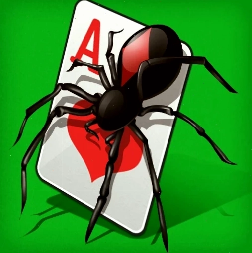 Giao diện game Spider Solitaire với các chồng bài được sắp xếp