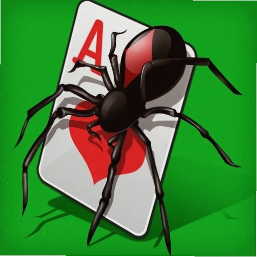 Giao diện game Spider Solitaire với các lá bài được sắp xếp