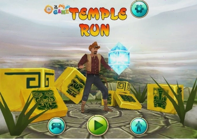 Giao diện game Temple Run với các vật phẩm có thể thu thập