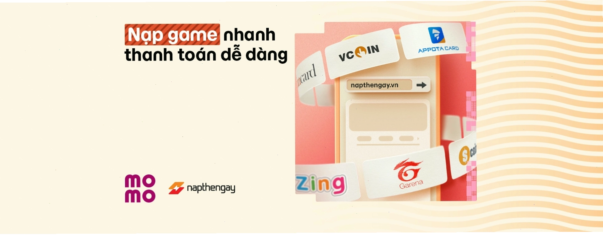 Giao diện nạp tiền điện thoại trên ví MoMo tiện lợi
