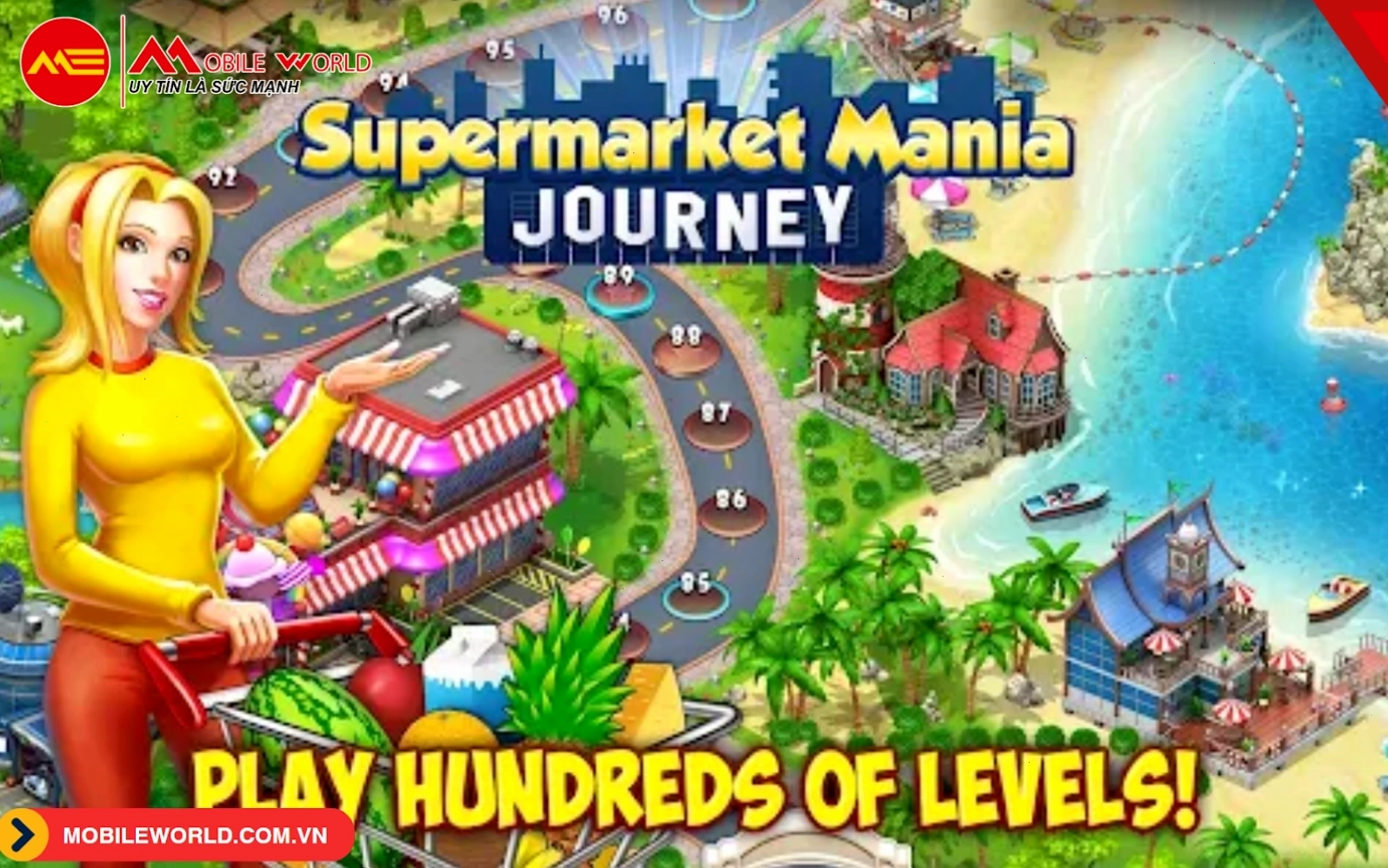 Giao diện người dùng của game Supermarket Tycoon 2026