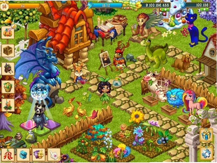 Giao diện quản lý trang trại chi tiết trong game