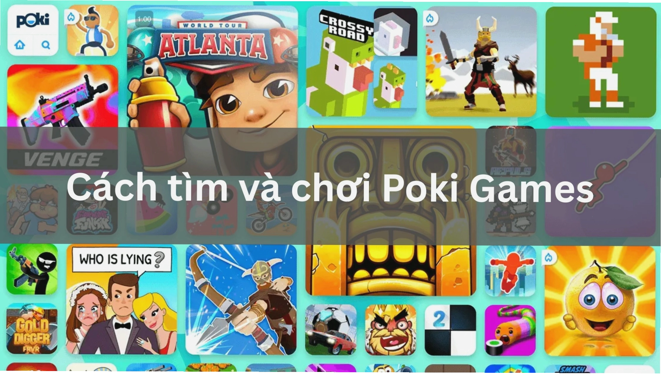 Giao diện tìm kiếm trò chơi trên Poki
