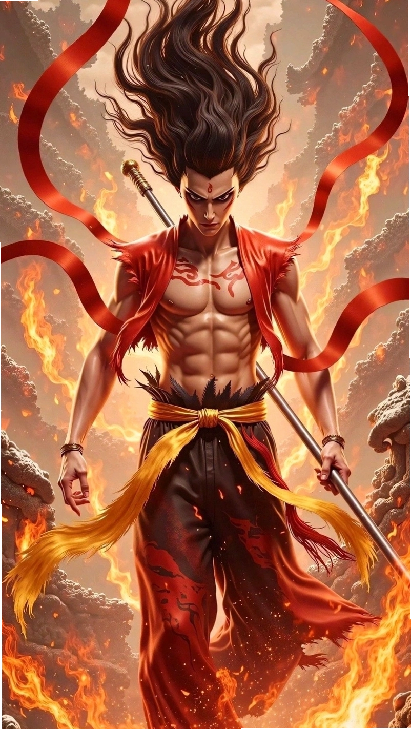 Hình nền Na Tra với bộ đồ bảo hộ