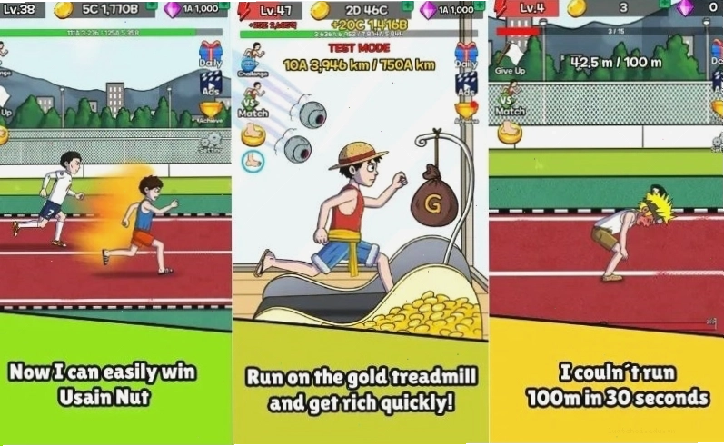 Kết quả đạt được trong Tap Tap Run với phiên bản MOD