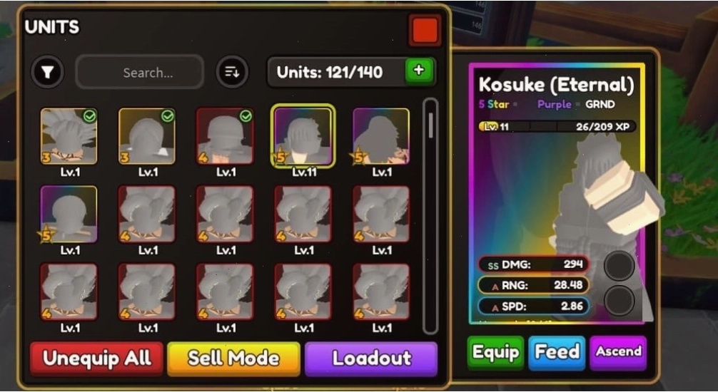 Kosuke Eternal trong All Star Tower Defense X