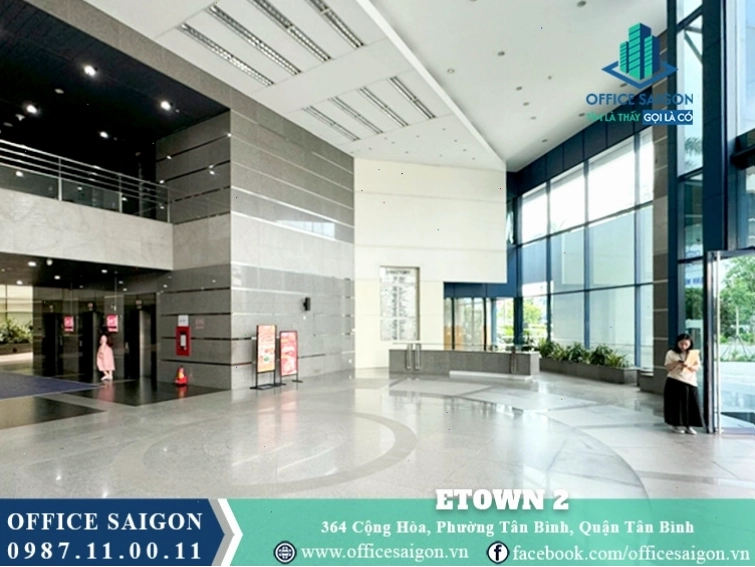 Lễ tân tòa nhà Etown 2 Cộng Hòa