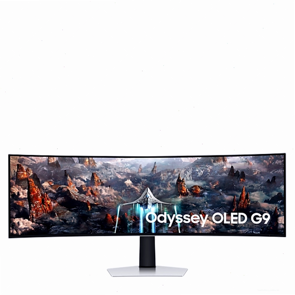Màn hình cong lớn hiển thị giao diện game xây dựng chi tiết