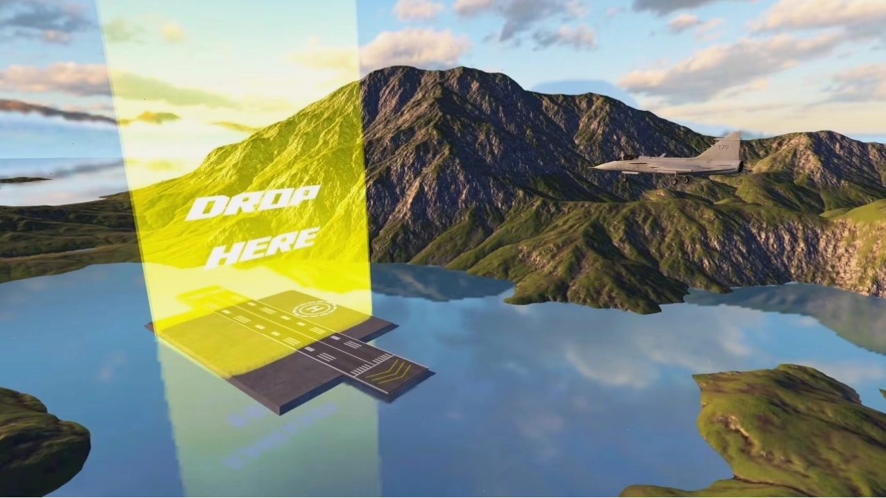 Máy bay đang cất cánh trong Flight Simulator