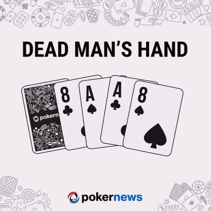 Minh họa quân bài Dead Man's Hand với hai quân 8 và hai quân Át màu đen