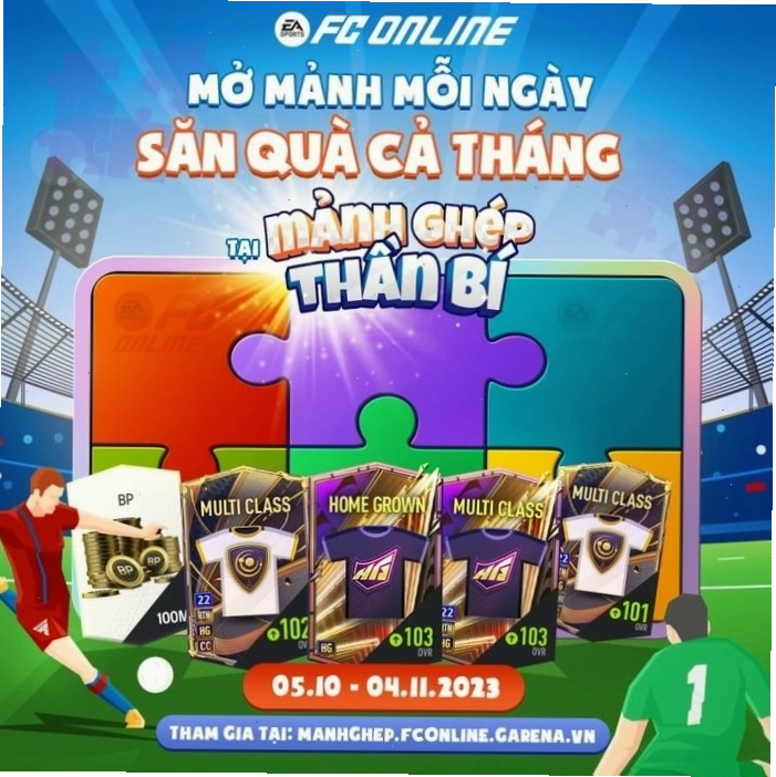 Minh họa sự kiện hàng tuần FC Online với quà tặng hấp dẫn