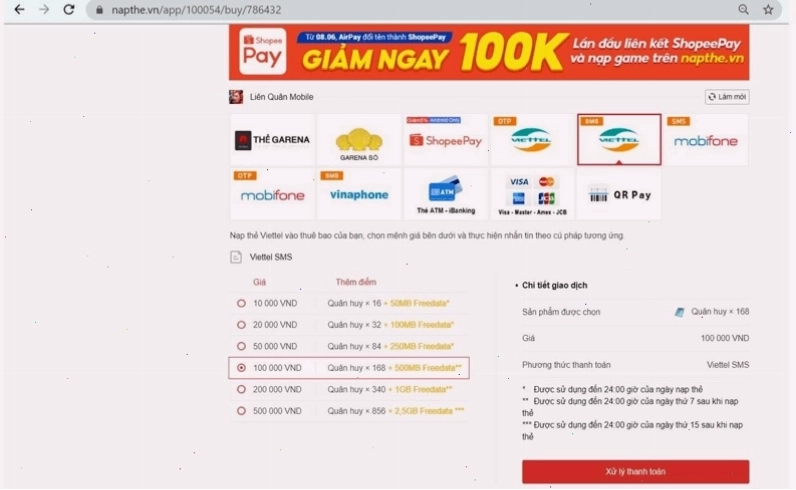 Mua card Garena online nhanh chóng và an toàn