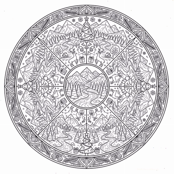 Người lớn đang thư giãn tô màu các họa tiết mandala phức tạp