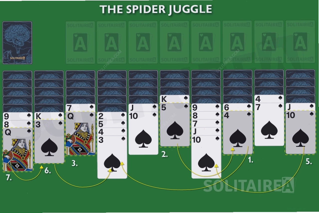 Sắp xếp bài trong Spider Solitaire