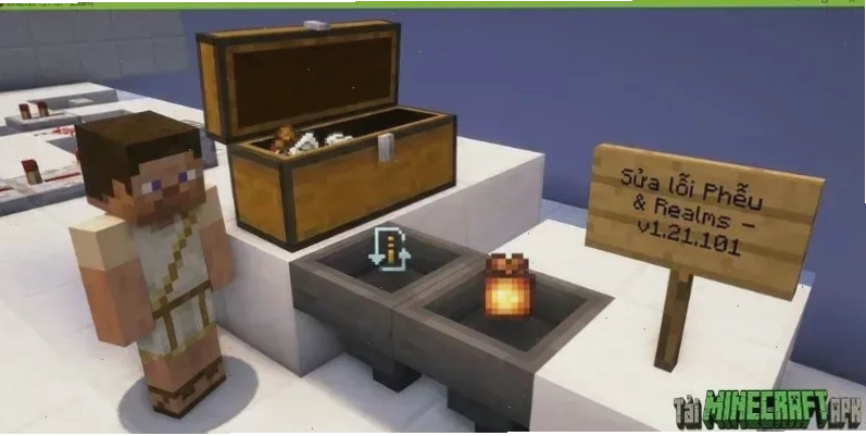 Sửa lỗi phễu và Realms trên bản Minecraft 1.21.101