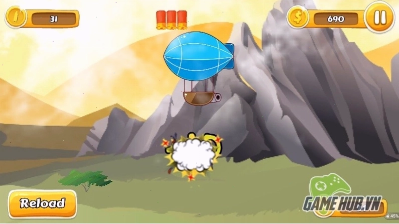 Tàu mẹ khổng lồ trong game bắn vịt