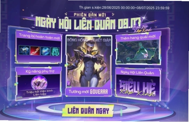 Thông báo cập nhật ngày hội Liên Quân Mobile