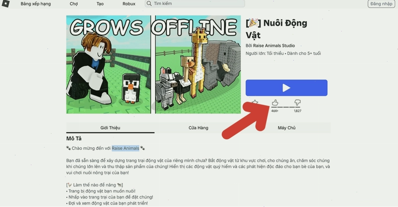 Tổng hợp quà tặng từ code Raise Animals