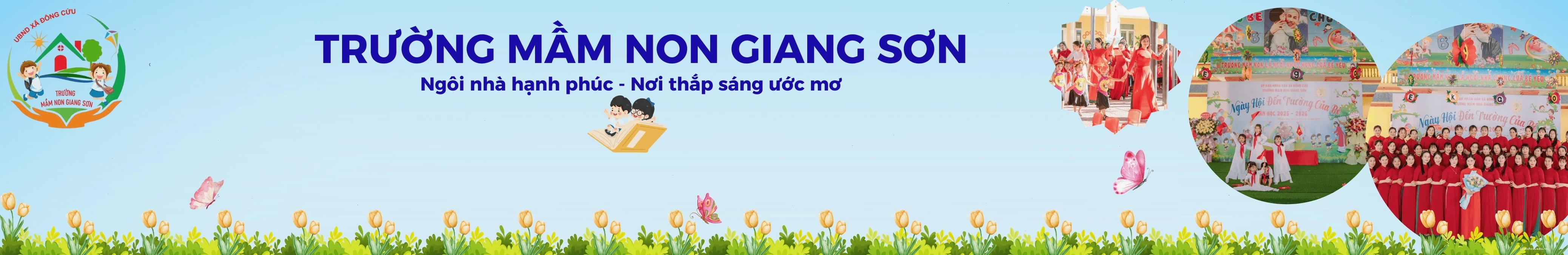 Trẻ em vui đùa trong sân trường