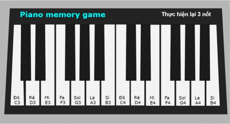Trò chơi ghi nhớ âm thanh piano cho trẻ