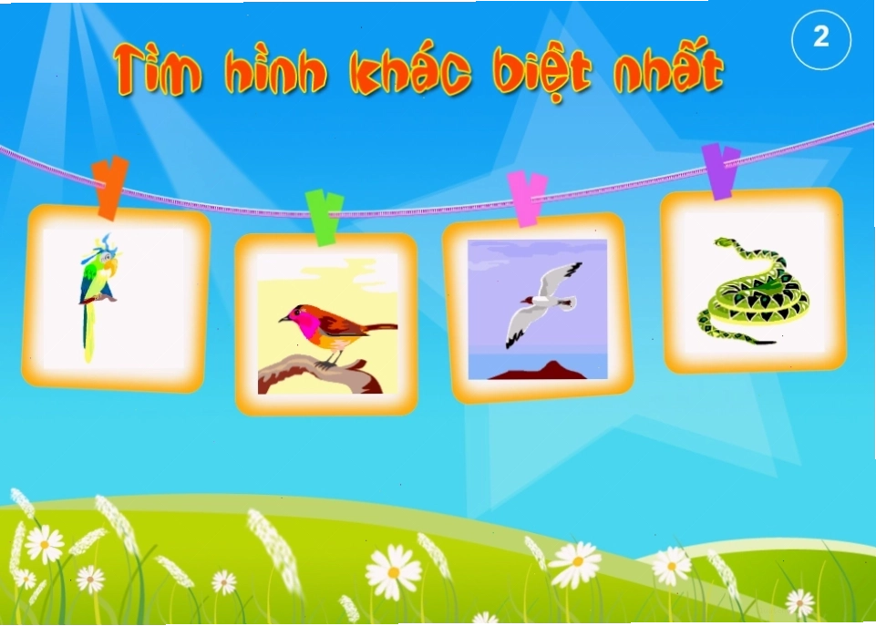 Trò chơi tìm hình khác biệt cho trẻ 3 tuổi