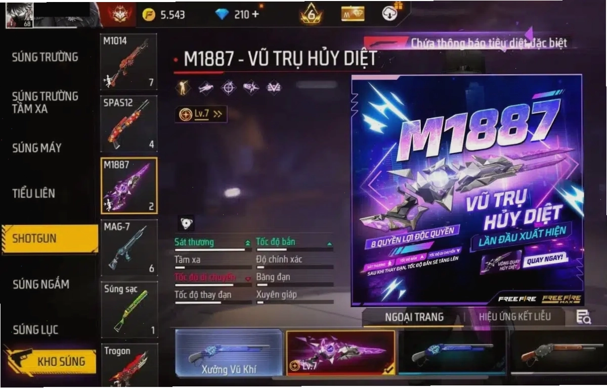Vật phẩm trong game Free Fire