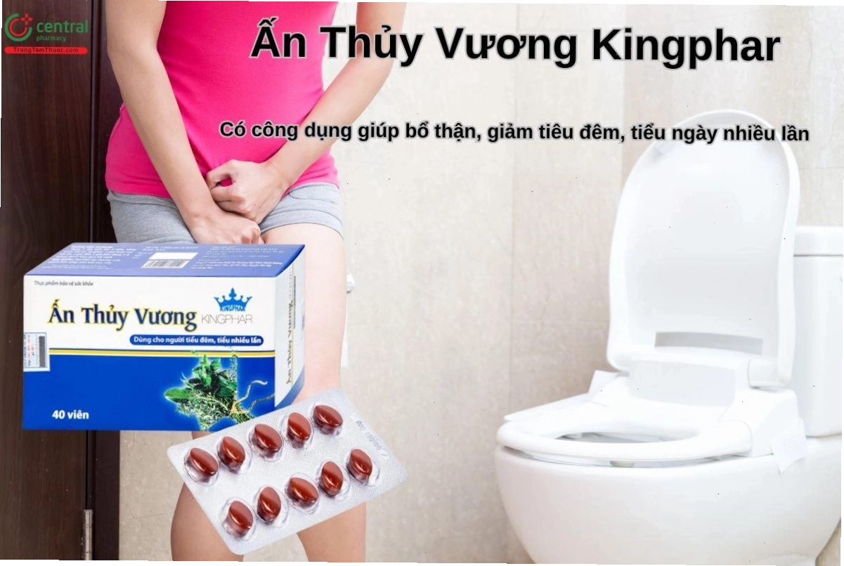 Viên uống Ấn Thủy Vương Kingphar giúp giảm tình trạng tiểu đêm, tiểu không tự chủ
