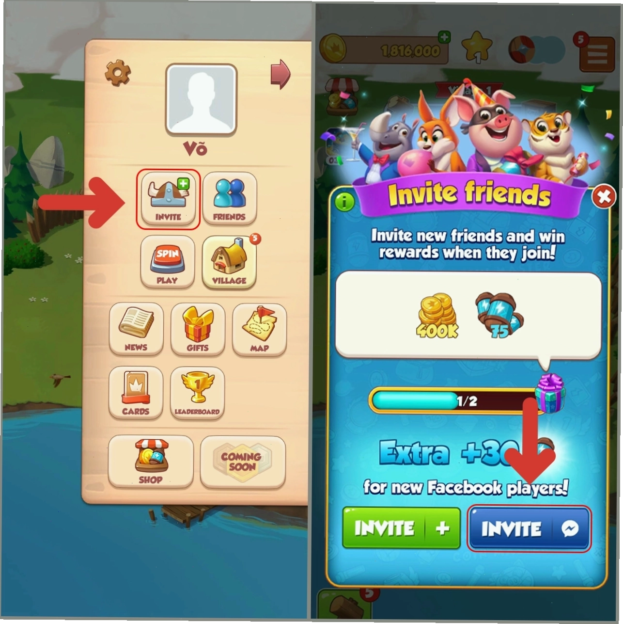 Xây dựng và phát triển làng trong Coin Master