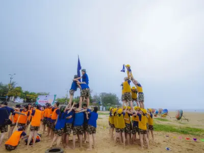 Xây tháp người - Mẹo chơi team building cực vui nhộn