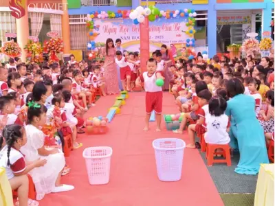 Ném bóng vào rổ - Trò chơi vận động đơn giản cho trẻ em