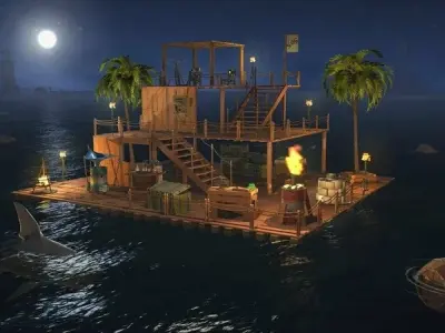 Raft Survival - Cách chơi và mẹo sinh tồn trên biển