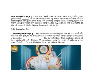 4 Đôi Thông Có Chặt Được Tứ Quý Không